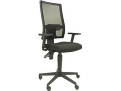Silla de Escritorio Operativa PYC Povedilla Negro (Brazos Ajustables - Malla)