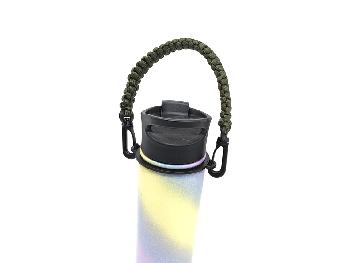 Asa De Paracord Para Botella, Corda De Transporte Con Mosquetón, Accesorio Práctico Para Camping, Senderismo Y Actividades Terraza Exterio