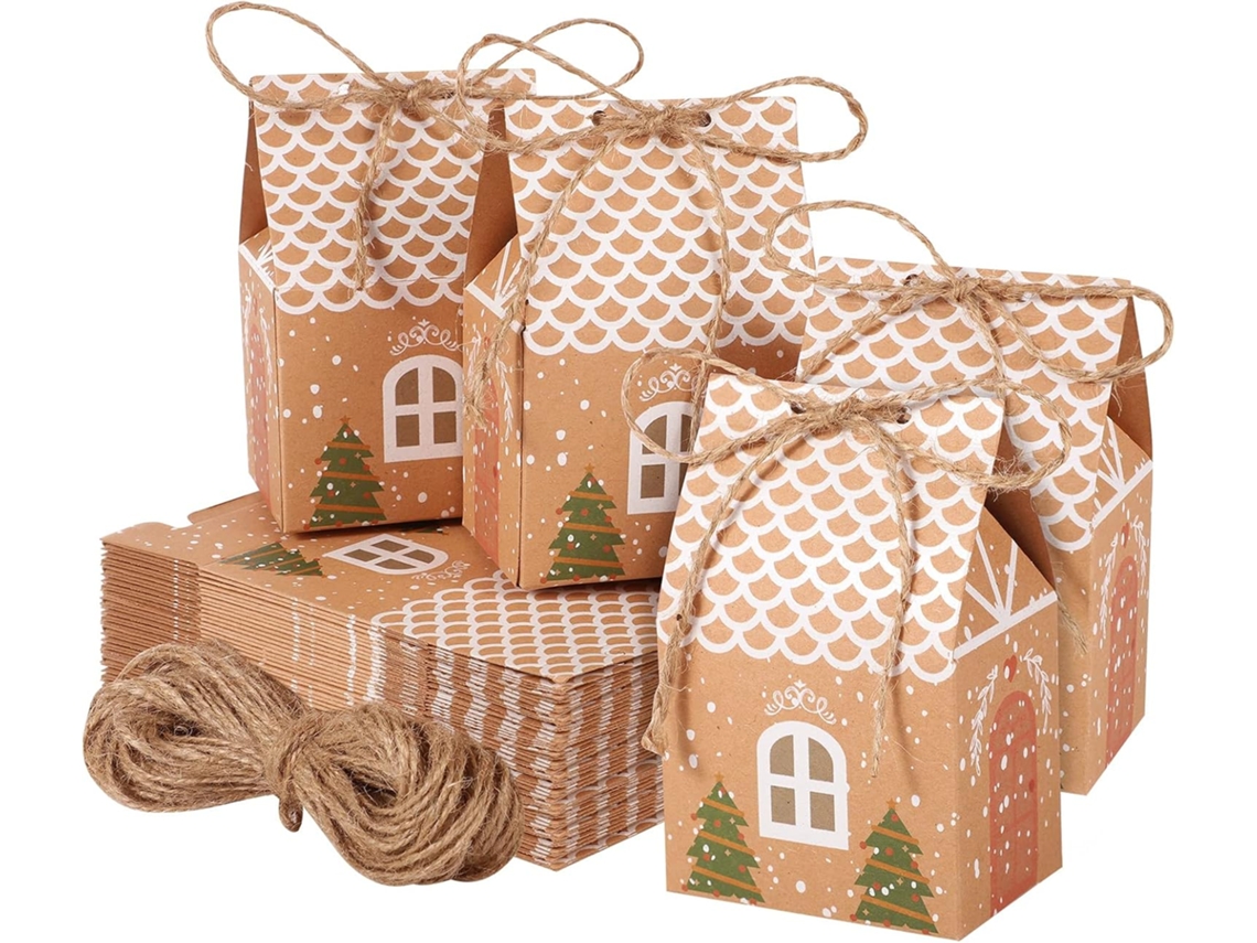 36 Mini Cajitas de Regalo Navideñas – Pequeñas cajas para obsequios de fiesta, dulces y decoraciones navideñas