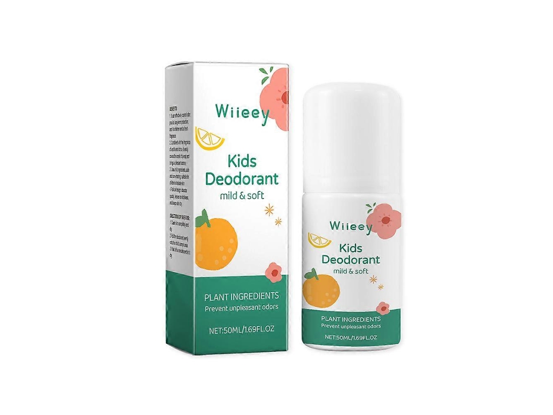 Desodorante Natural Para Crianças E Adolescentes, Sem Alumínio, Hipoalergênico, Roll-on Com Fragrância De Baunilha E Citrus Fresca