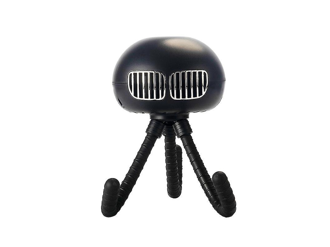 Mini Ventilador De Mano Negro Con Clip