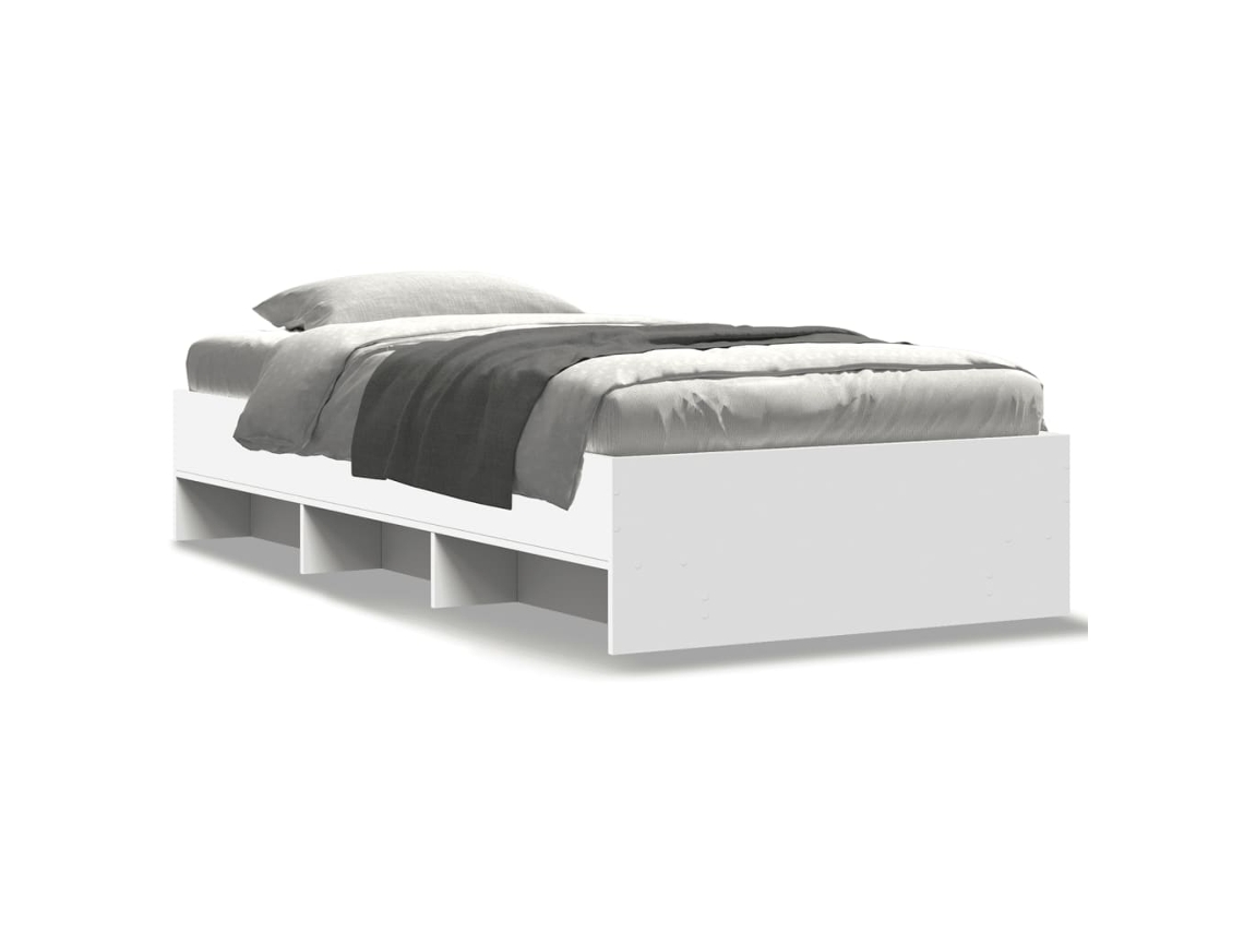 Maison Exclusive - Estructura De Cama Madera De Ingeniería Blanca 90x190 Cm