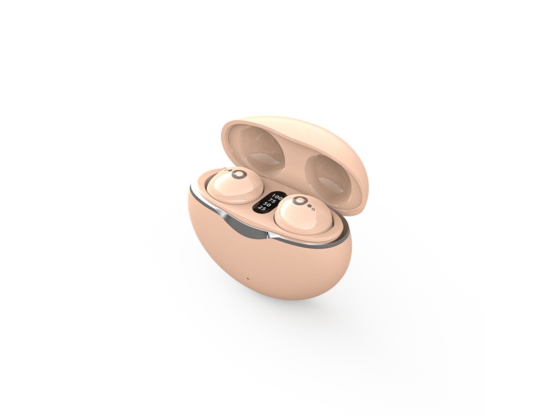 Auriculares inalámbricos invisibles Bluetooth HiFi color beige con cancelación de ruido