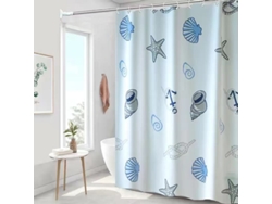 Cortina De Ducha Impermeable Y Antimoho Con Ganchos, Concha/100 X 200 Cm Gertiz