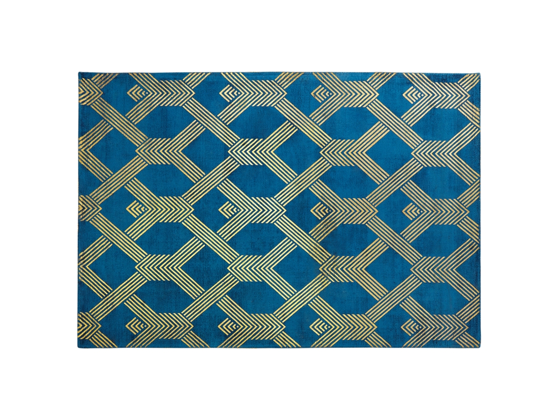 Alfombra de pelo corto BELIANI Vekse de Viscosa Azul 160x230