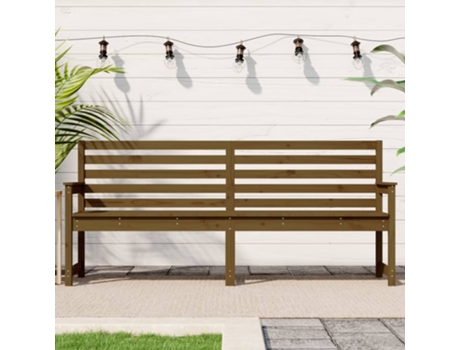 Banco De Jardín VIDAXL Marrón Madera (203.5x48x91.5 cm)