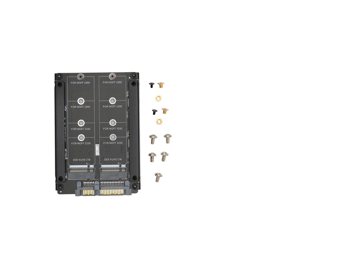 Placa Adaptadora Ngff Para Sata3.0 M.2 Key B M Ssd Conversor Interface 6g Com Suporte A Dois Discos