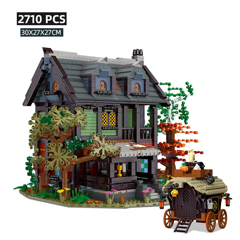 (89148) Juego De Bloques De Construcción De Ciudad Posada Acogedora Medieval De 2710 Piezas, Adecuado Para Adultos Y Niños.