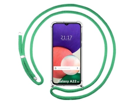 Carcasa Samsung Galaxy A22 5G TUMUNDOSMARTPHONE Colgante Verde