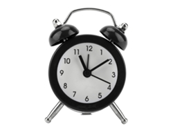 Mini reloj despertador digital portátil de metal Baok-reloj con batería, elegante para estudiantes, negro, 7,6 cm (3 pulgadas).