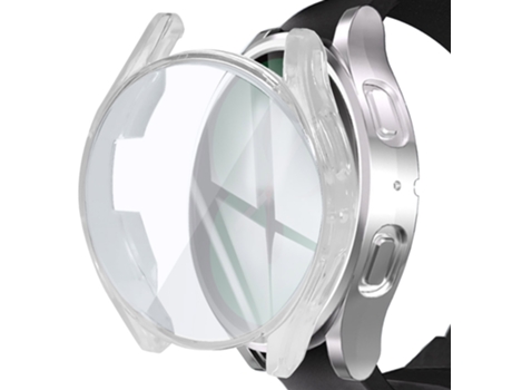 Funda protectora para reloj Samsung Galaxy Watch 5 de 44 mm de TPU a prueba de golpes (transparente)