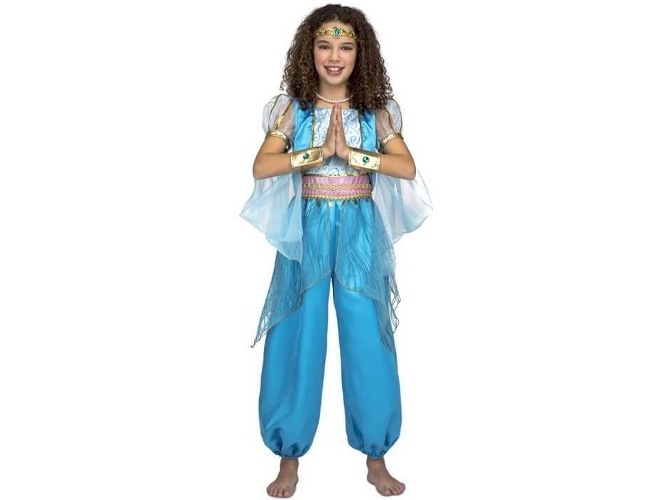 Disfraz de Niña DISFRAZZES Princesa Árabe Turquesa (Talla: 5 a 6 años)