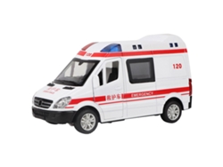 Modelo De Ambulância De Resgate Diecast Em Liga 1:36 Com Luz Som E Função De Retorno Para Brinquedo Infantil