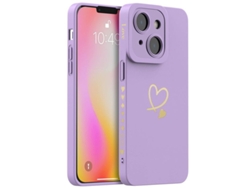 Funda Linjou Para Mujer Con Protección Completa Para La Lente De La Cámara Del Iphone 14 Plus De 6,7 Pulgadas, Color Morado.