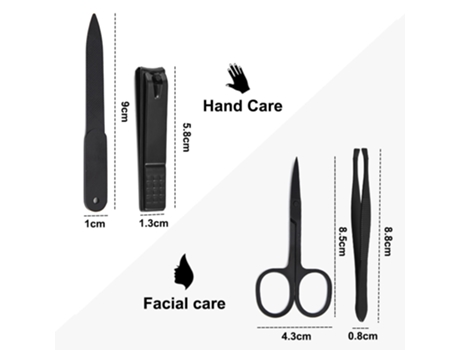 Juego De Cortaúñas Juego De Manicura Juego De Manicura Kit De Aseo -Marrón ZMDECQNA