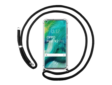 Carcasa Oppo Find X2 Pro TUMUNDOSMARTPHONE Colgante Negro