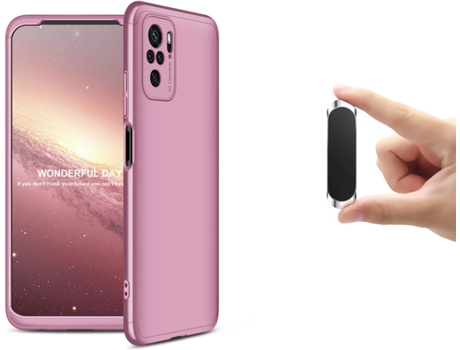 Carcasa y Soporte Xiaomi Redmi Note 10 4G Slim armor 360º Rosa