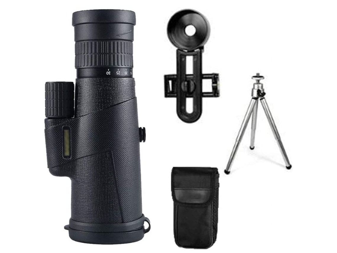 Telescopios monoculares Life, impermeables, con revestimiento multicapa FMC, 42 mm, gran calibre, color negro. Bestvite