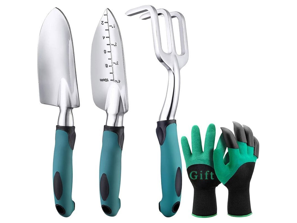 2026-kit Herramientas Jardín 3 Piezas Herramientas Jardinería Aluminio Fundido Guantes Regalo Jardinería Para Mujeres Y Hombres