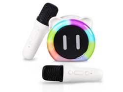 Mini máquina de karaoke para niños, portátil con Bluetooth y 2 micrófonos inalámbricos, compatible con TF/USB, regalo de cumpleaños para niñas, Chennnls