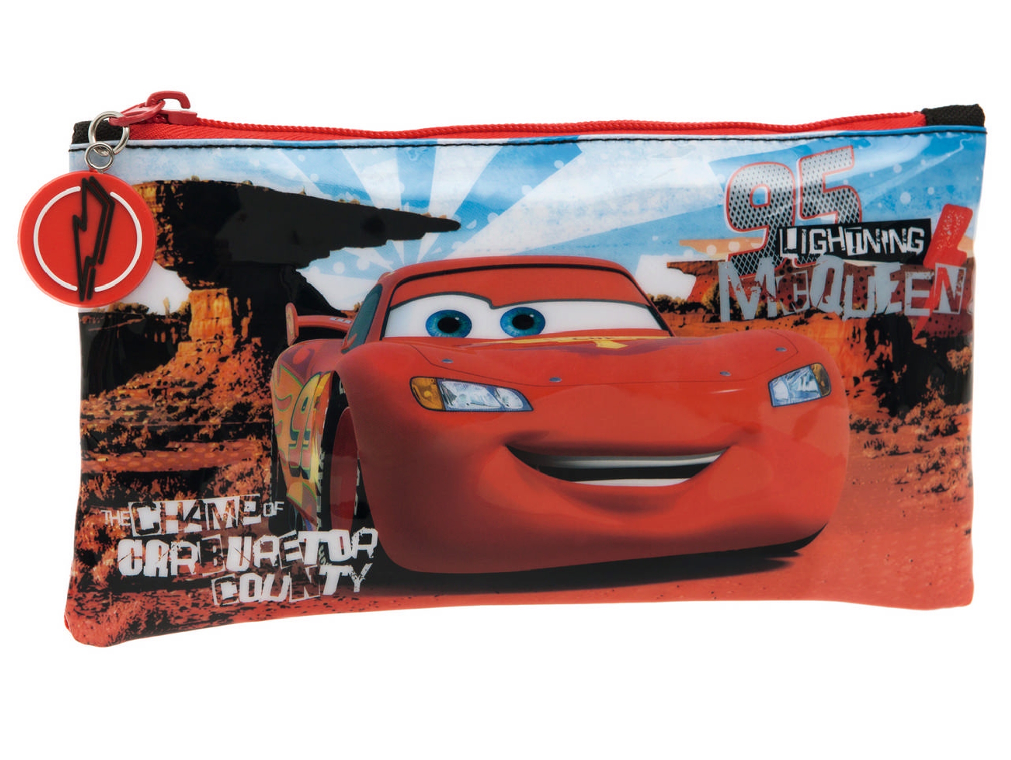 Estuche CARS 95 (12x21x3cm - Rojo - Poliéster)