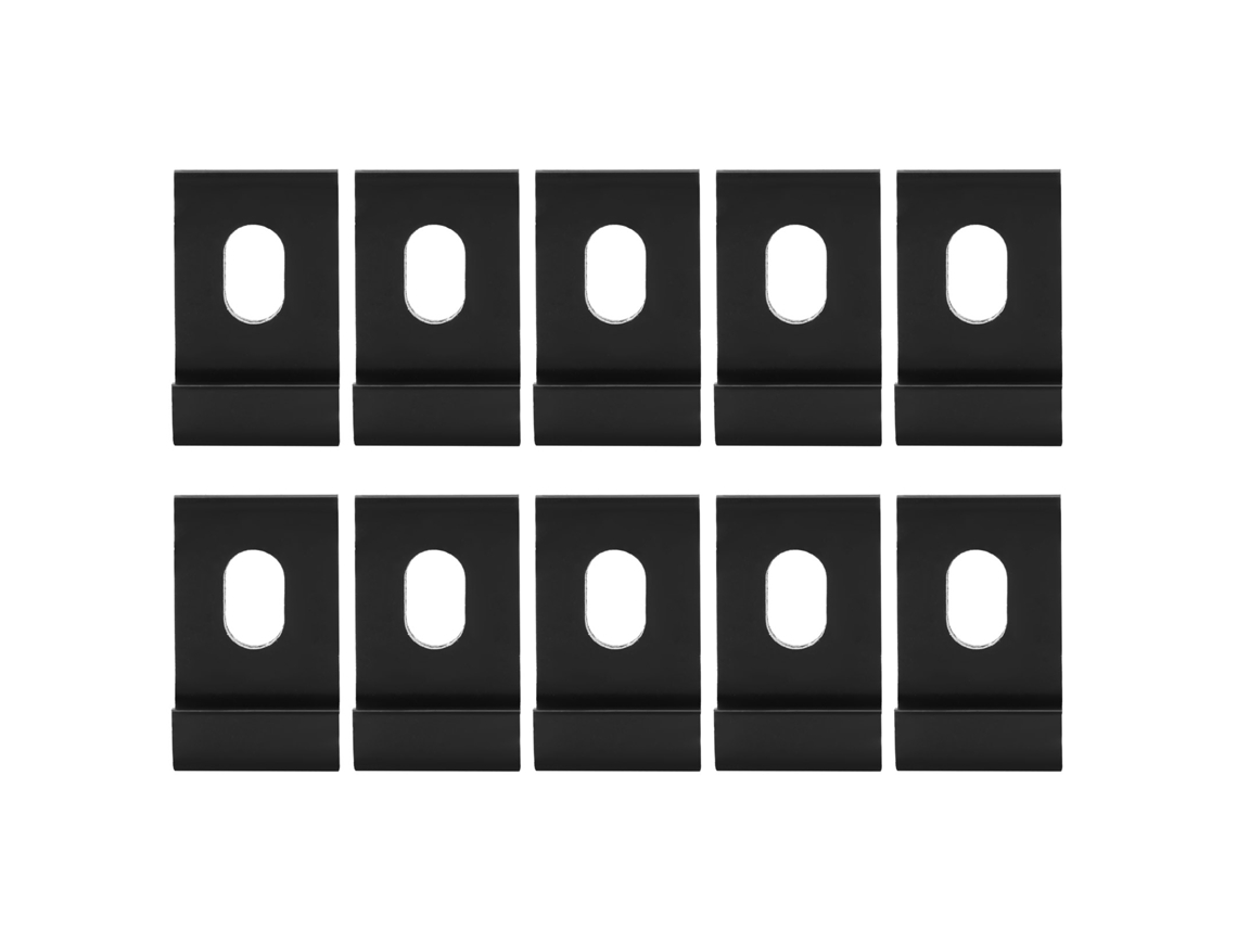 10 clips de aluminio negros para base de invernadero