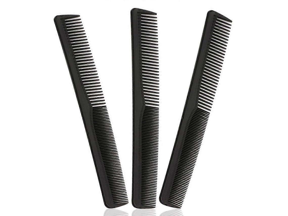 3 peines largos para cabello de mujer, para uso doméstico, peluquería, peine de dientes finos