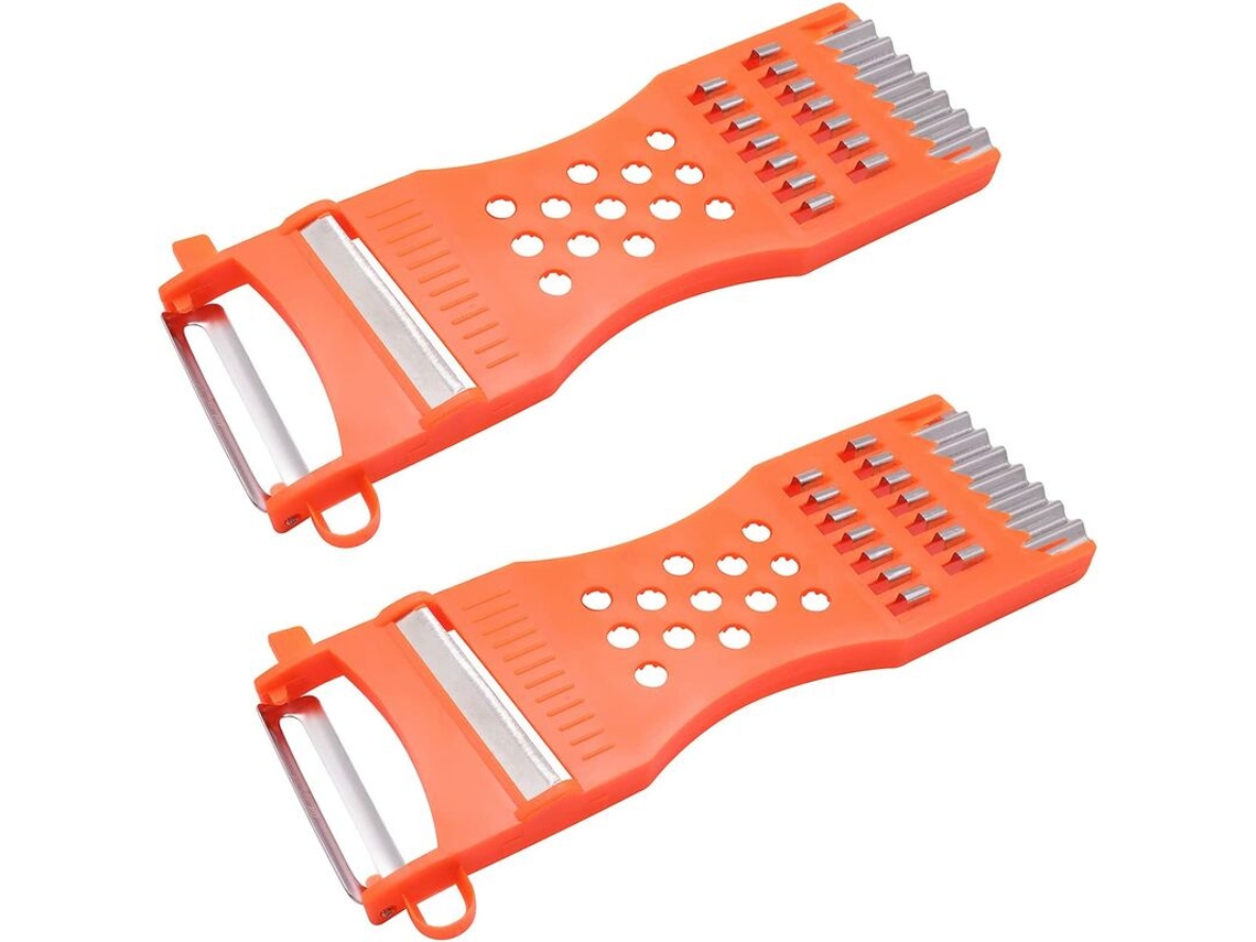 Rallador Multifunción Plástico Cocina, Cortador Verduras Frutas Hoja Metal