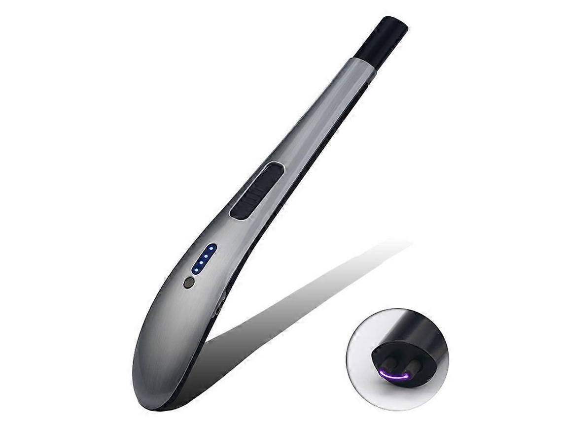 Omni-encendedor Eléctrico De Arco Usb Recargable Sin Llama Para Velas Cocina Barbacoa Camping Hogar Plata