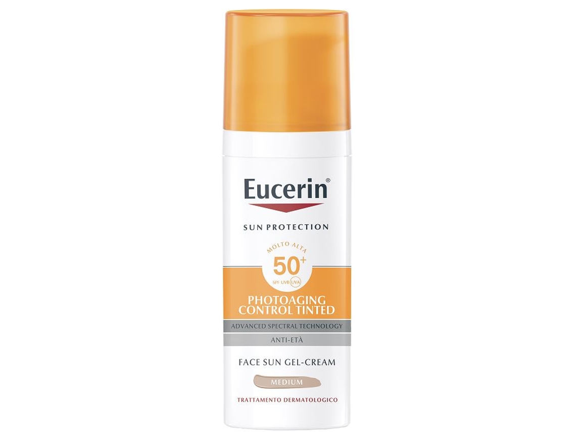 Crema gel con color para el fotoenvejecimiento solar FPS 50 medio 50 ml Eucerin