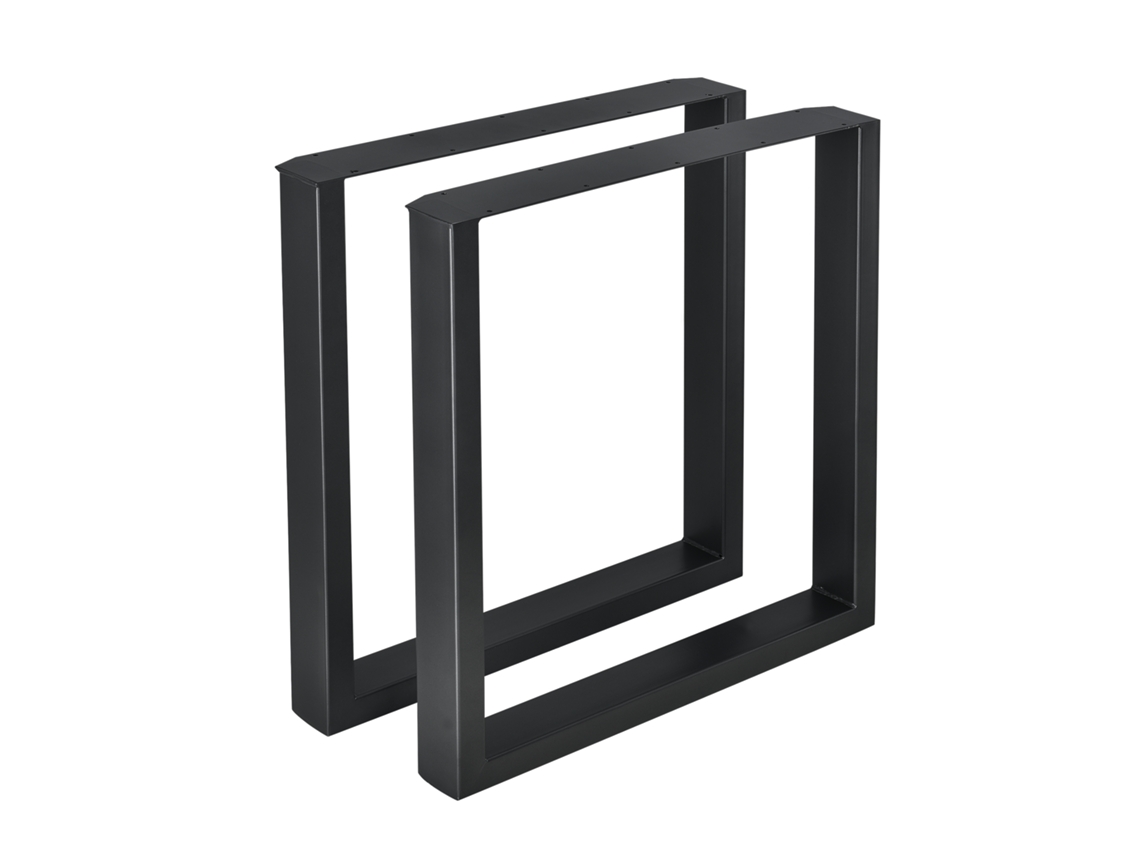 Juego de 2 Patas de Mesa [EN.CASA] Makers (Acero - 70 x 72 cm - Negro)
