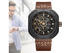 Reloj De Cuarzo Para Hombre Naviforce, Resistente Al Agua, Con Correa De Pu, Estilo Moderno.