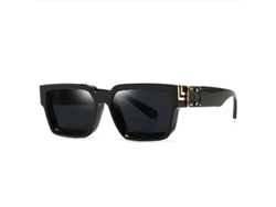 Gafas de sol rectangulares con diseño exclusivo para ciclismo, con lentes de policarbonato degradado MDUG (dorado y negro)