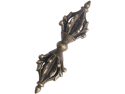 Mortero Vajra antiguo, latón envejecido, ornamento tibetano, 8 brazos, decoración de interiores, objeto de oficina, GOKOCO