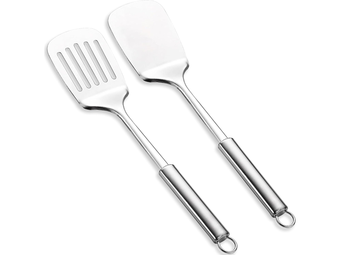 Juego De Espátulas De Acero Inoxidable, Resistentes Al Calor, Para Pescado, Huevos Y Panqueques.