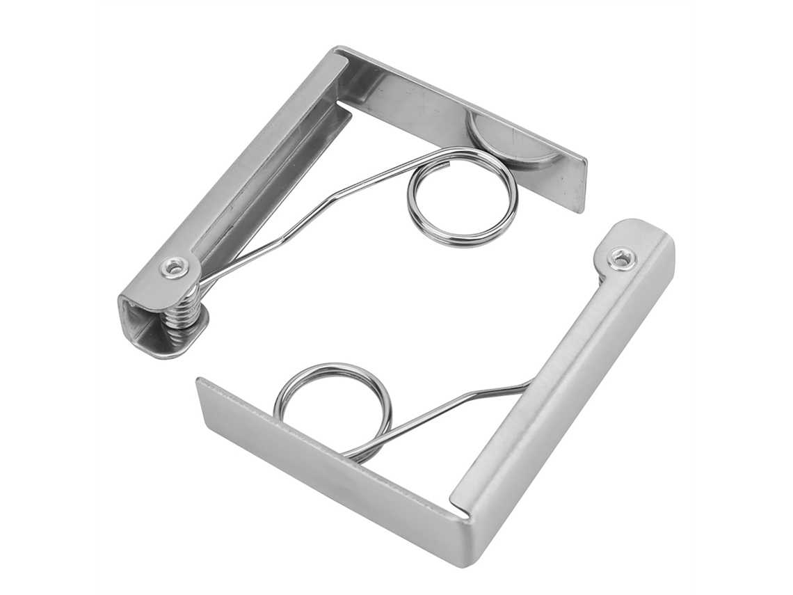 2 Servilleteros Antideslizantes De Acero Inoxidable Con Resorte Para Picnics Y Fiestas.