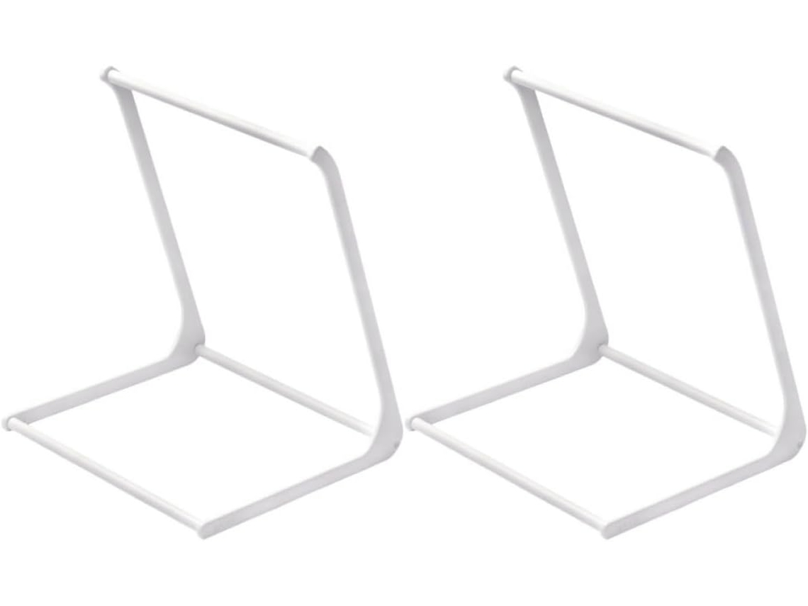 Organizador Doméstico Fácil 2 Piezas Plástico Blanco Resistente Desgaste Organización Hogar Usar Al