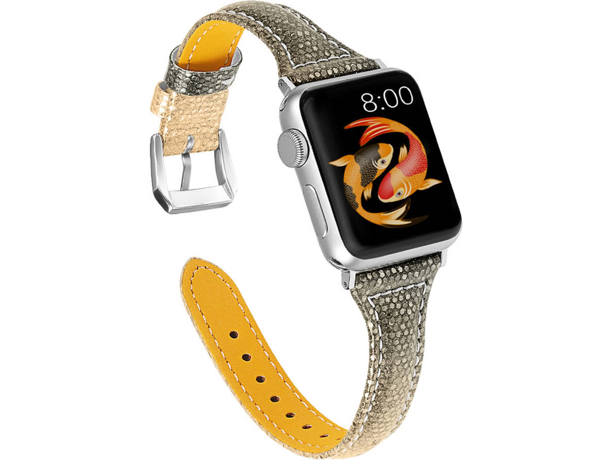 Correa Apple Watch 42, 44 mm WJS Piel Amarillo
