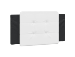 Maison Exclusive - Cojín Para Cabecero Zadar Blanco Y Negro 100 Cm Piel Sintética