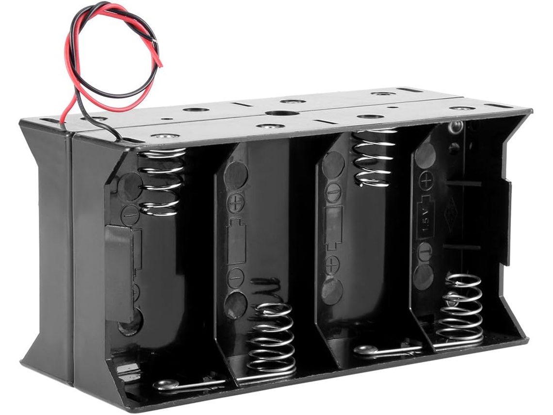 Caja Portapilas De 12 V Con Capacidad Para 8 Pilas De 1.