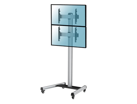 Soporte de suelo con ruedas para 2 TV 40"-65", Altura 240 cm
