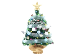 Árvore De Natal Mini Iluminada 45cm/60cm Com Luzes Led Decorativa De Mesa Natalino