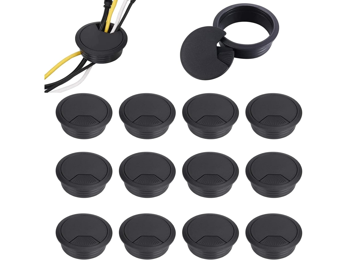 Anillo de bloqueo de cable redondo de 60 mm, negro, 12 piezas Dksfjkl