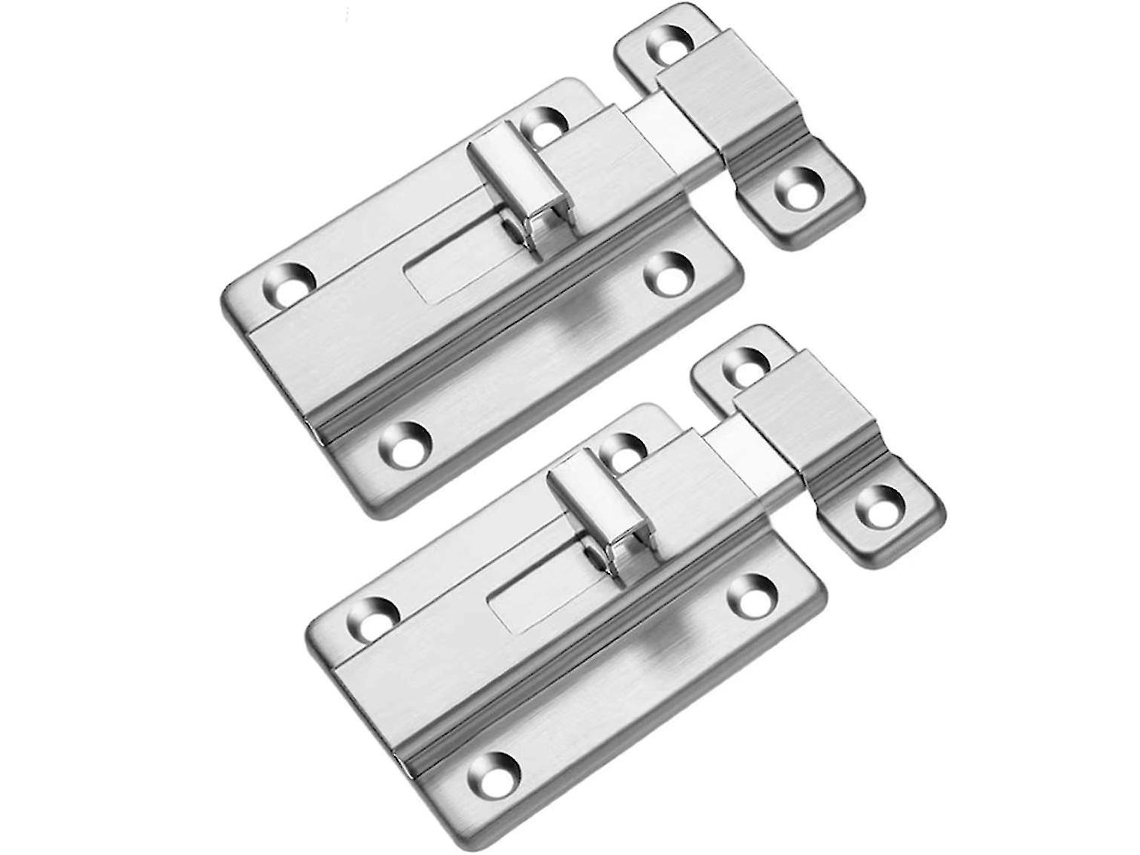 Cerradura Deslizante De Acero Inoxidable Para Puertas Y Ventanas 2 Piezas Con Tornillos