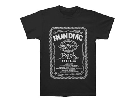 Camiseta ROCKINSTONE con etiqueta de whisky RUN DMC (XXXL)