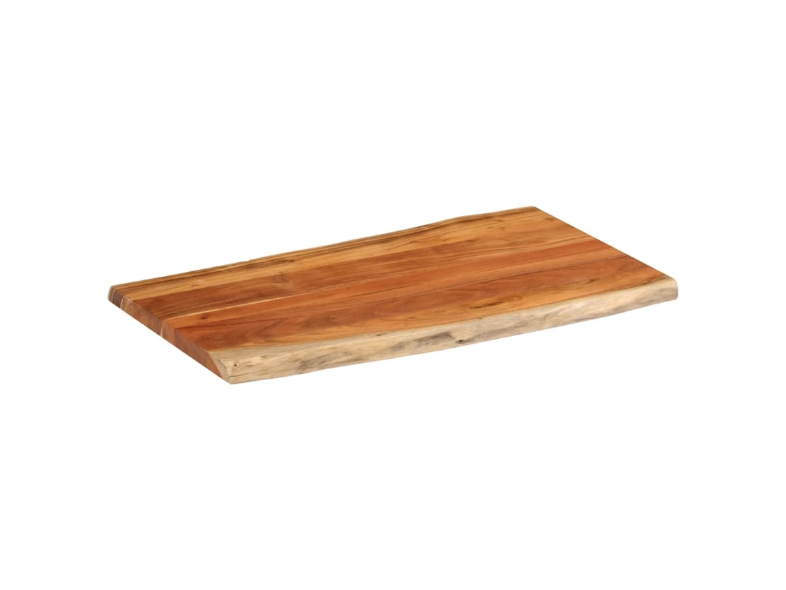 Tablero De Mesa | Tablero De Escritorio | Superficie De Mesa Rectangular Borde Natural Acacia 120x60x2,5 Cm