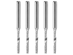 5 Brocas Espirales De Acero De Tungsteno Para Carpintería De 3,175 X 2 X 17 Mm