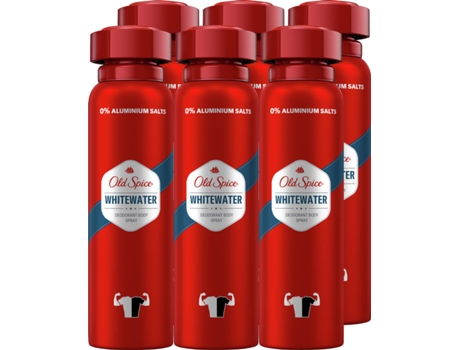 Pack de 6 Desodorantes OLD SPICE Spray White Water (150 ml)