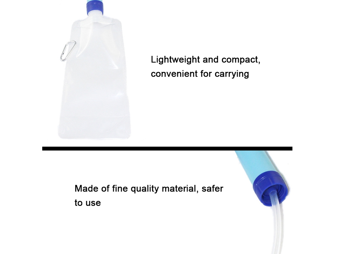 Filtro De Agua Portátil Con Sistema De Cuatro Etapas, Purificador De Agua Ultrafiltrado Para Acampar, Hacer Senderismo Y Actividades Al Aire Libre.