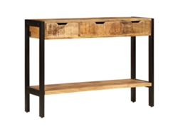 Maison Exclusive - Aparador Con 3 Cajones Madera Maciza De Mango 110x35x75 Cm
